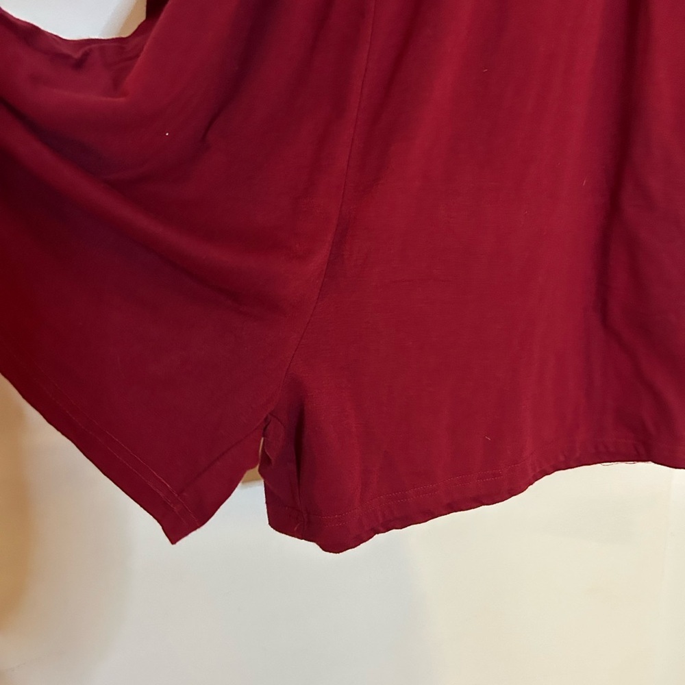 XL Red shorts romper - Picture 2 of 6